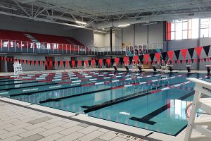 The indoor pool at Sauk Prairie High School in Prairie du Sac, WI.