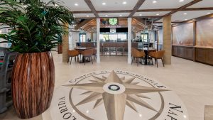 The lobby bar at the Compass by Margaritaville in Naples, FL.