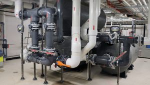 The equipment room at Ridgewood Pool in Madison, WI.