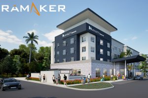 A rendering of the future Hyatt House in Ft. Myers, FL.