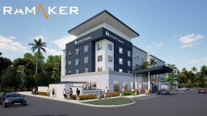 Rendering of the Hyatt House in Fort Myers, FL.