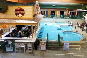 Swim-up bar in the Wild West Waterpark at the Wilderness Resort.